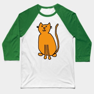Gold Cat Baseball T-Shirt